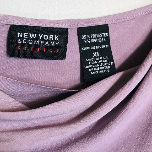 Lavender Drape Neck Shell - Picture 3 of 4